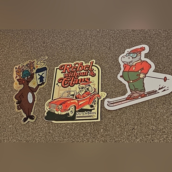Dutch Bros Other - Dutch Bros Christmas Sticker Drop December 2023 and 2021 (set of 3)